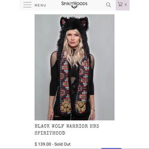 Black wolf warrior spirit hood.